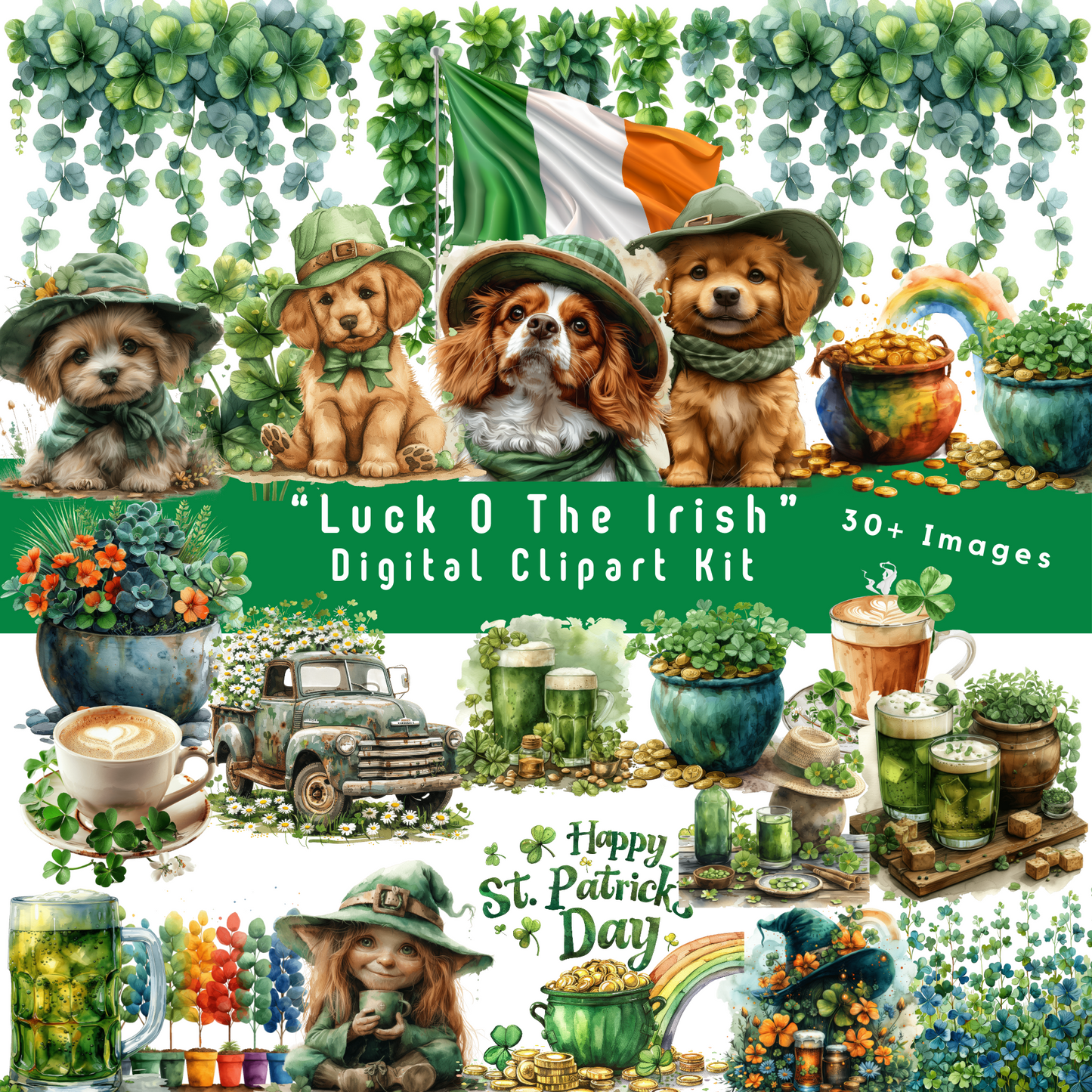 Luck O The Irish Digital Clipart Set