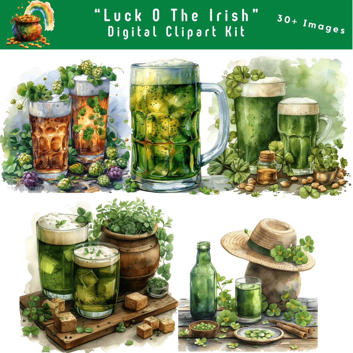 Luck O The Irish Digital Clipart Set