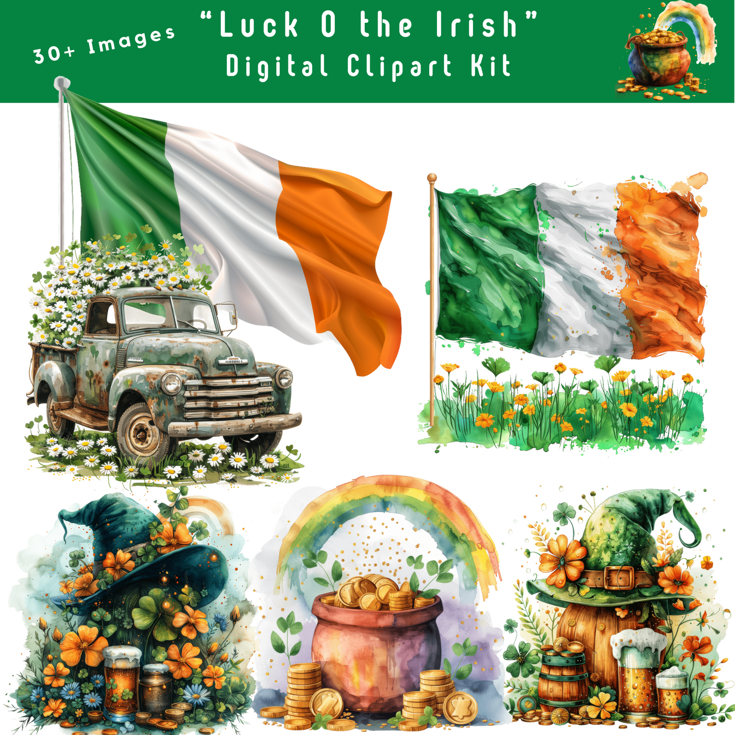 Luck O The Irish Digital Clipart Set