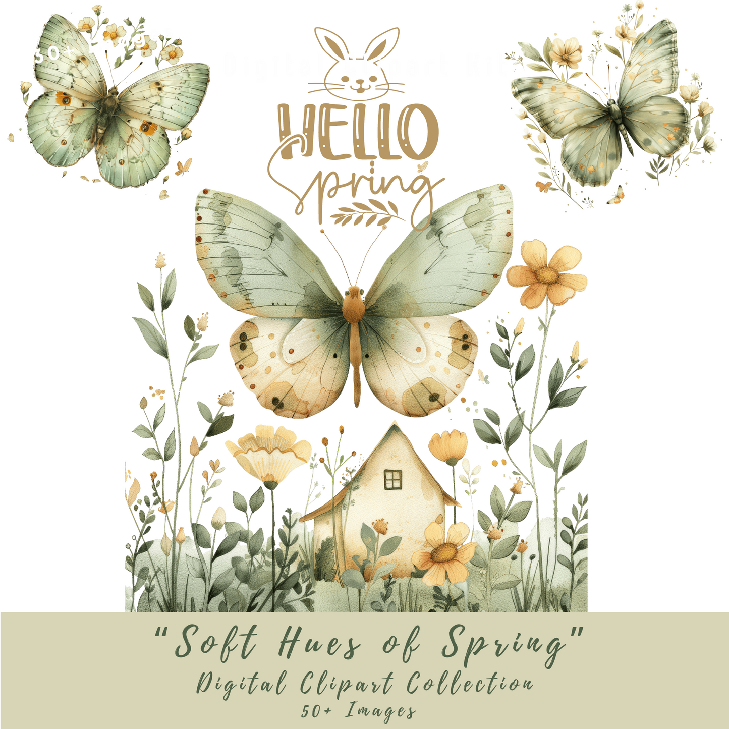 Digital Clipart - "Soft Hues of Spring"