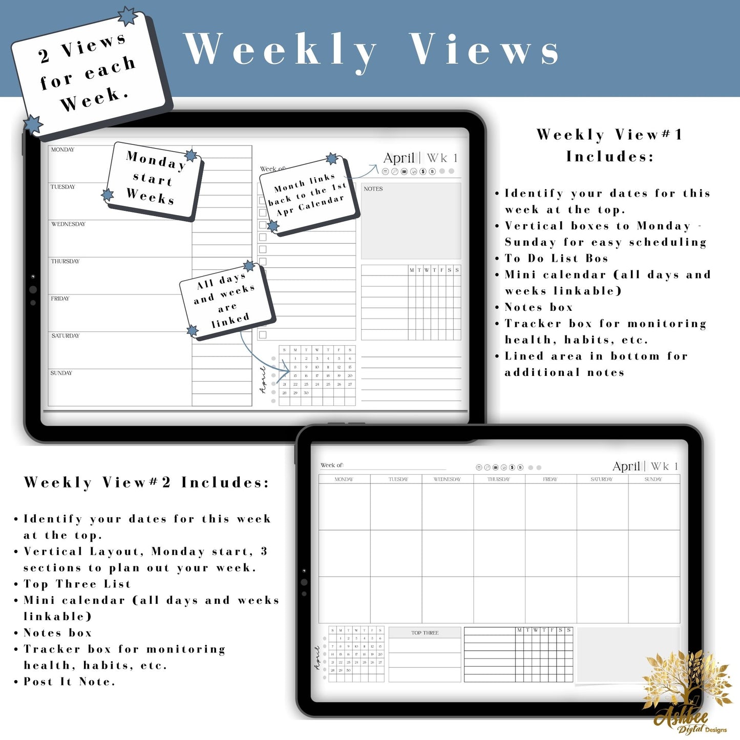 April 2024 Monthly Digital Planner