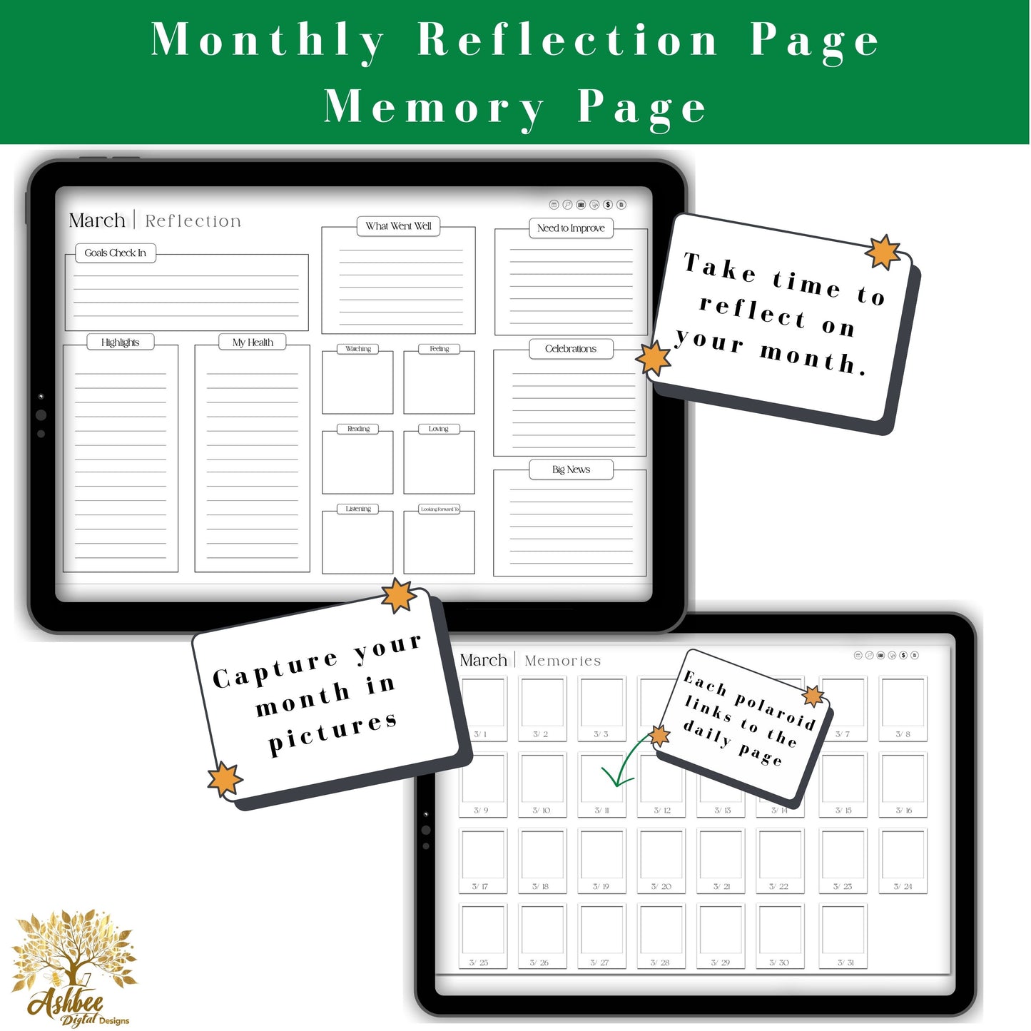 March 2024 Monthly Digital Planner