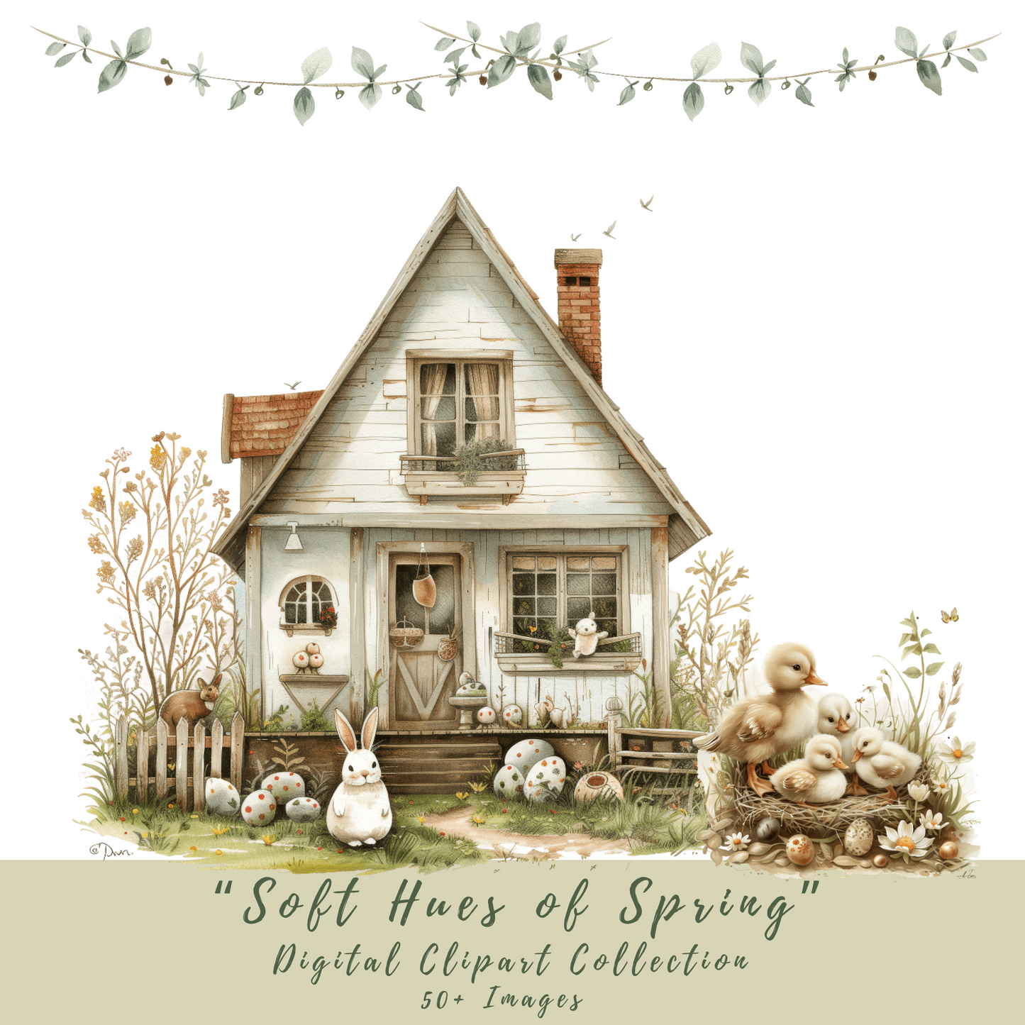 Digital Clipart - "Soft Hues of Spring"