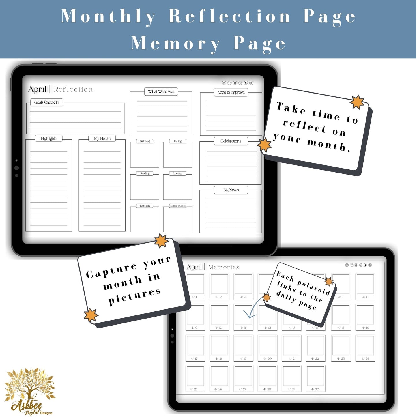 April 2024 Monthly Digital Planner